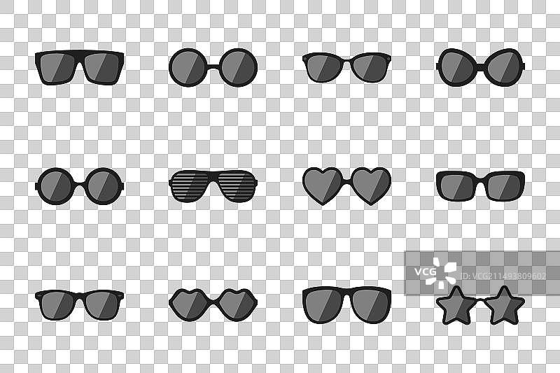 男女眼镜模型图标图片素材