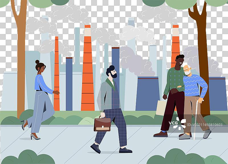 工业排放概念图片素材