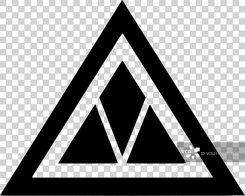 高品质三角形Logo，适用于T恤图片素材