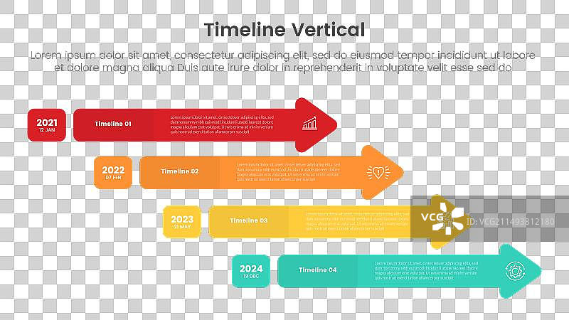 竖版时间轴里程碑信息图模板图片素材