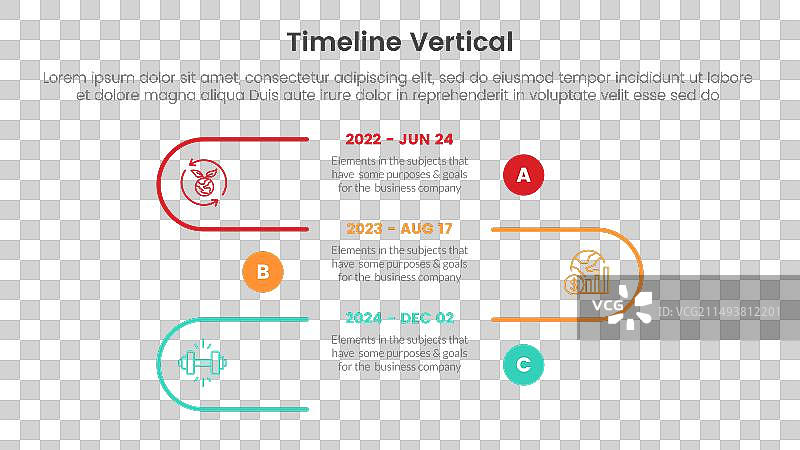 竖版时间轴里程碑信息图模板图片素材