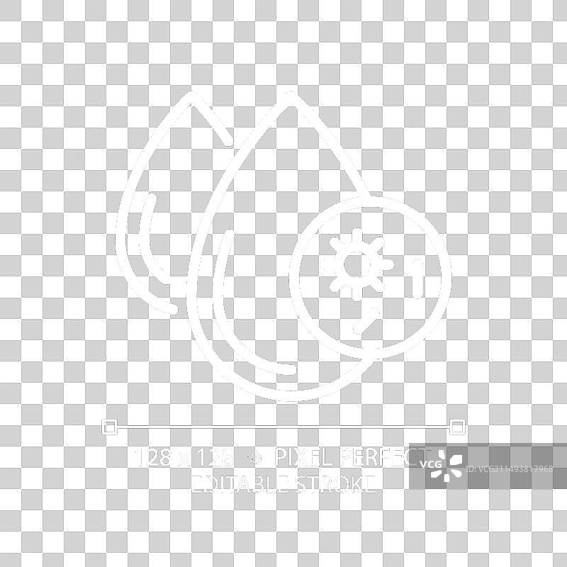 深色主题的白色线性污水图标图片素材