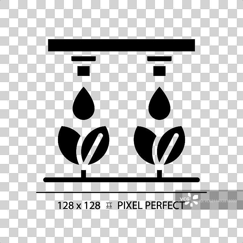 滴灌黑色字形图标图片素材