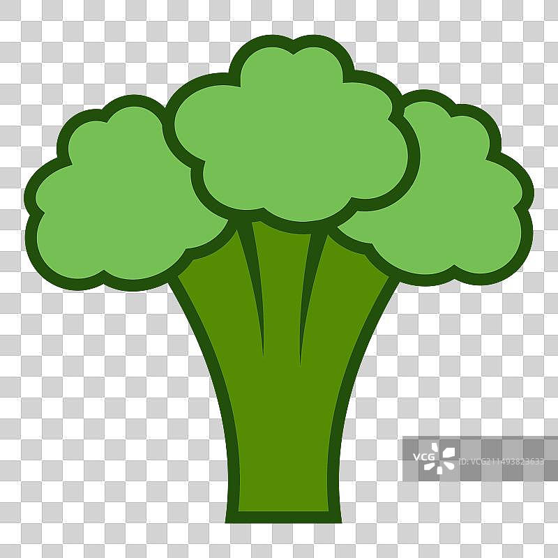 花椰菜西兰花图标绿色芦笋卷心菜图片素材