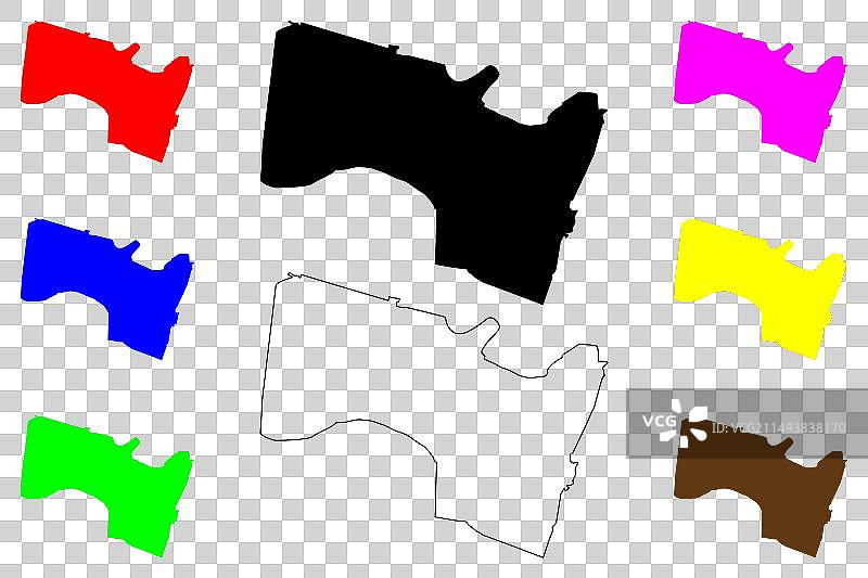 哥伦比亚共和国卡塔戈市地图涂鸦图片素材