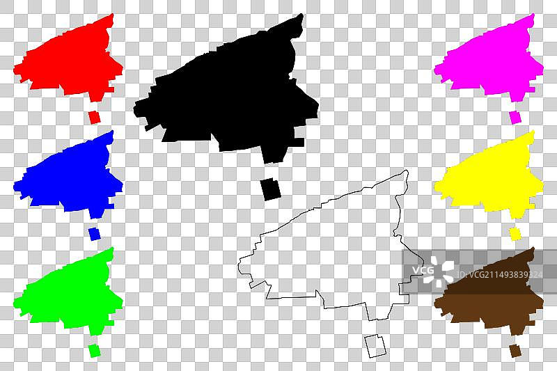 哥伦比亚里奥阿查市地图涂鸦图片素材