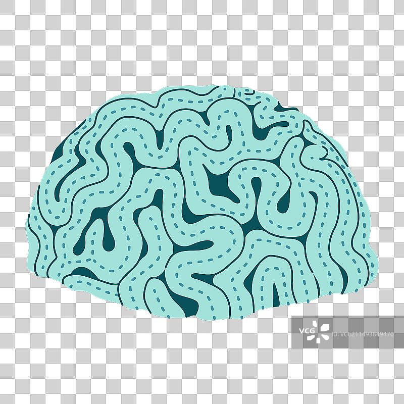 手绘异域硬脑珊瑚虫图片素材