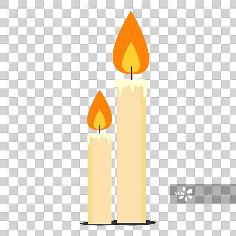 黑色背景下的燃烧蜡烛图片素材