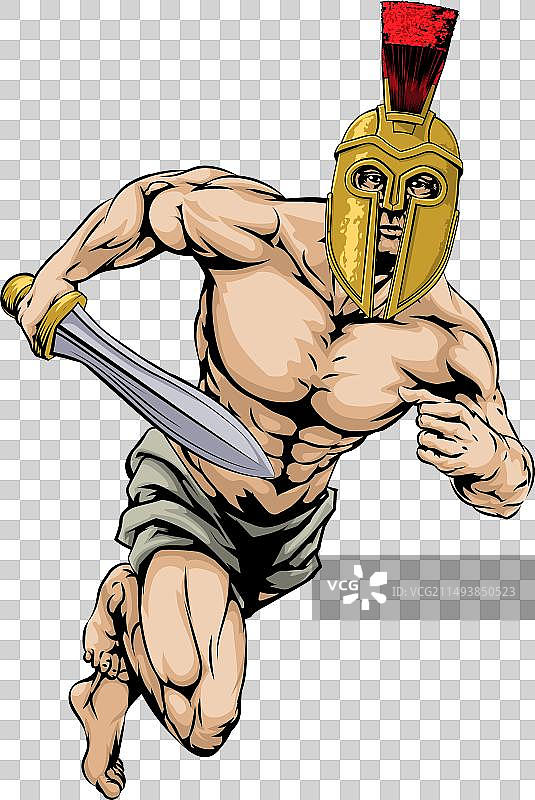 特洛伊头盔战士图片素材