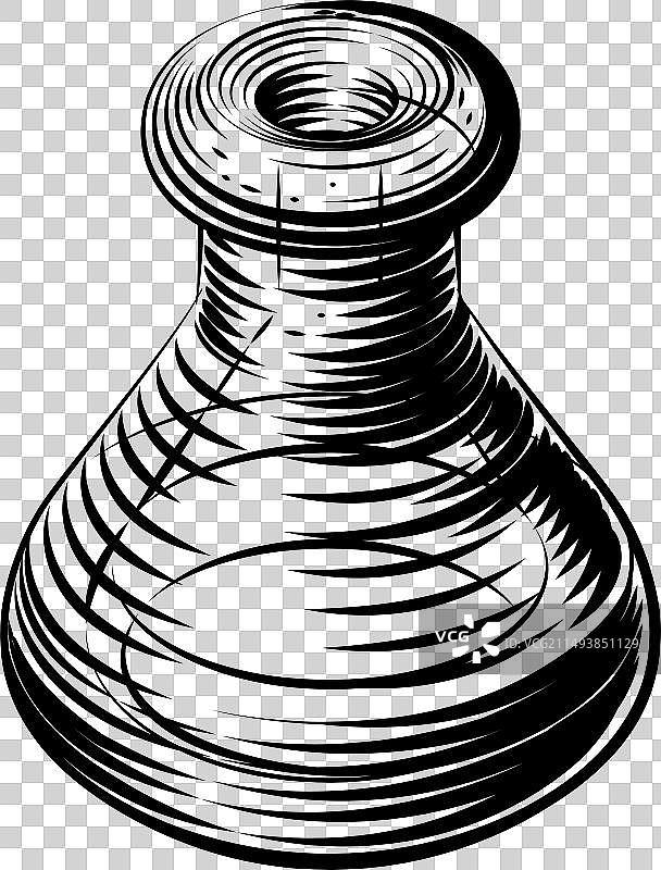 复古烧杯或锥形瓶图标图片素材