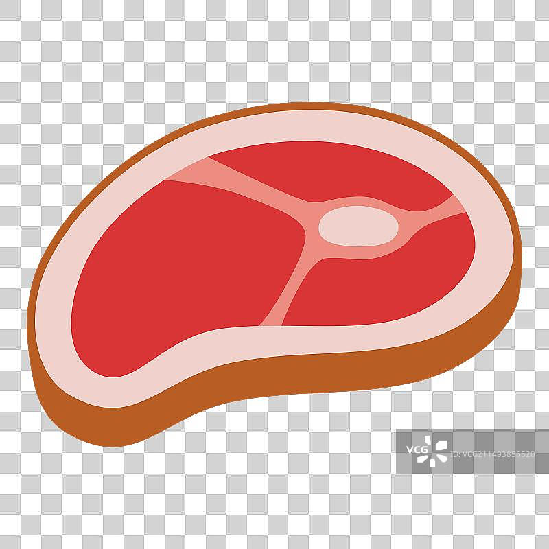 卡通风格的带骨牛排图片素材