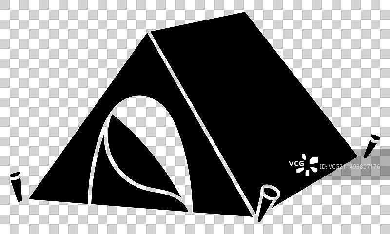 露营帐篷轮廓图片素材