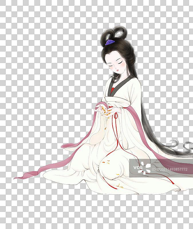 古风人物元素图片素材