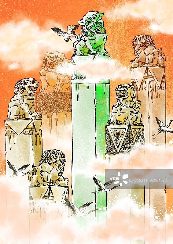 拴马柱图片素材