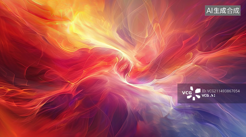 【AI数字艺术】红色抽象火焰背景图片素材