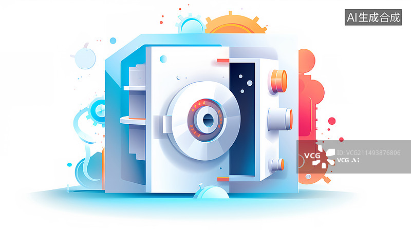 【AI数字艺术】保险箱安全概念图片素材