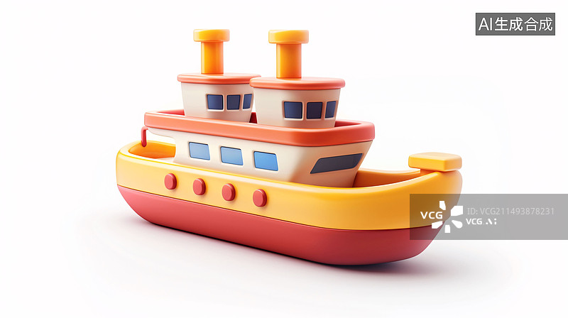 【AI数字艺术】夏季邮轮旅行假日度假旅行场景插图图片素材