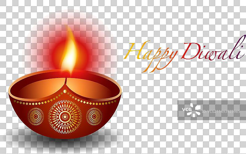 作为装饰品的燃烧的油灯图片素材