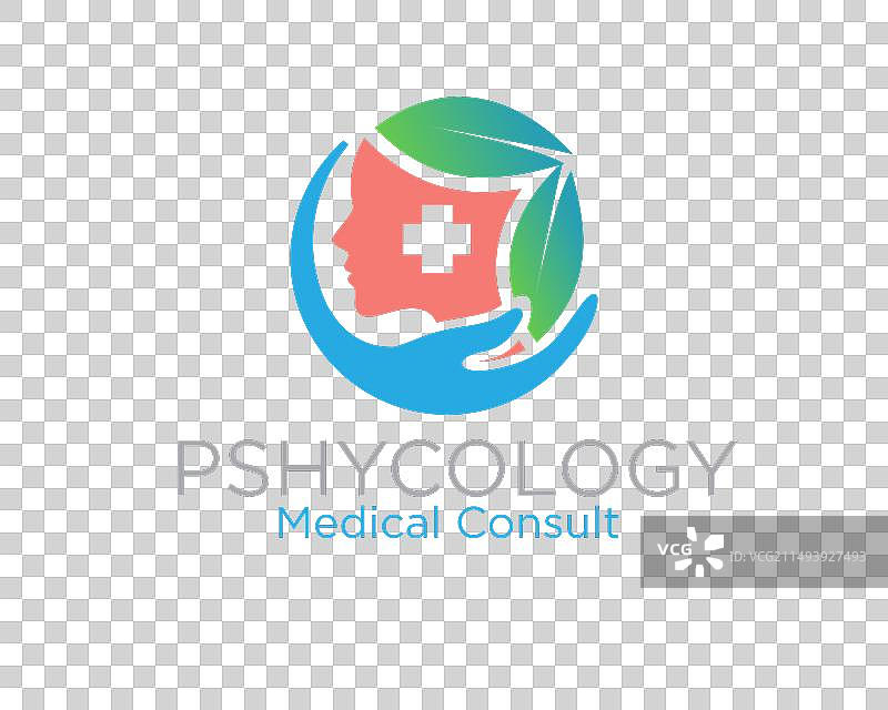 用于医疗的心理健康树叶Logo设计图片素材