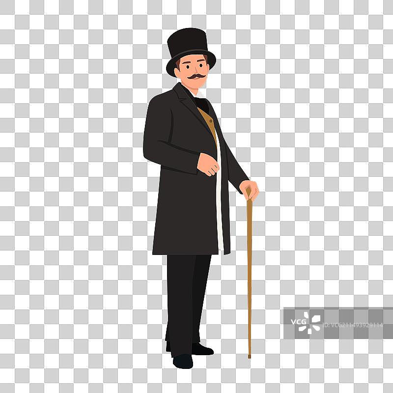 19世纪优雅的自豪男人图片素材