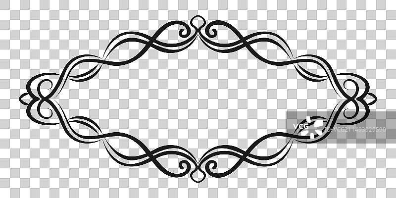 复古漩涡装饰边框图片素材