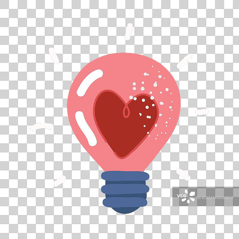 灯泡和爱心图片素材