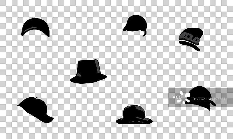 黑色帽子图标设计图片素材