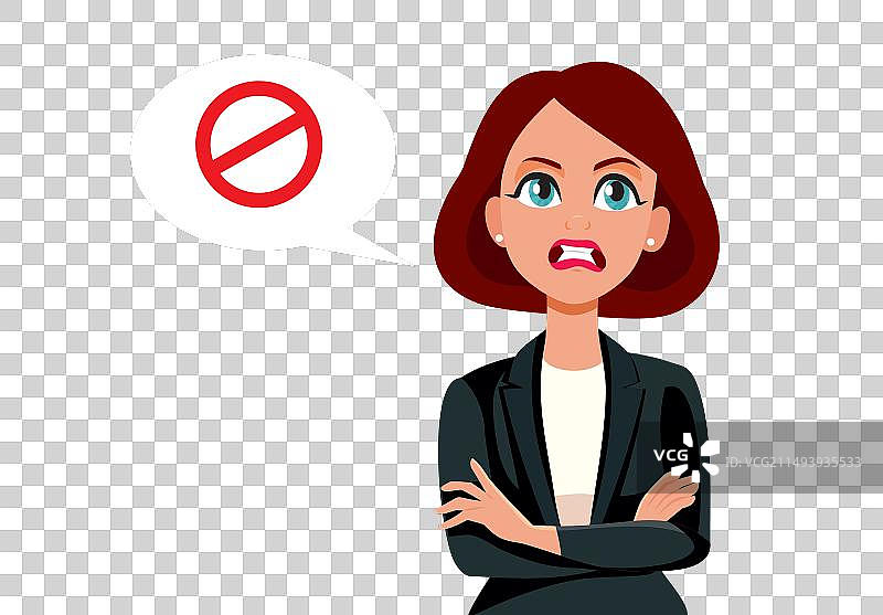 专横的老板说停止卡通人物图片素材