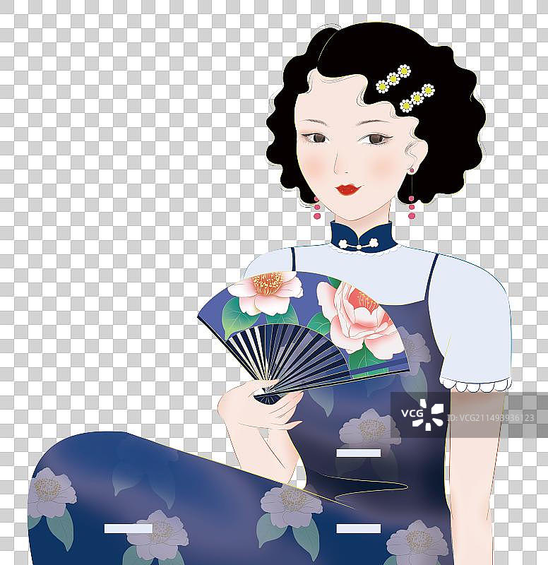 旗袍美人图片素材