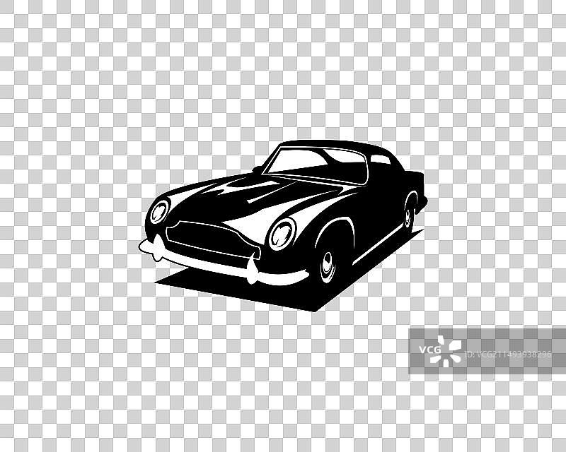 1964年阿斯顿轮廓（白色背景）图片素材