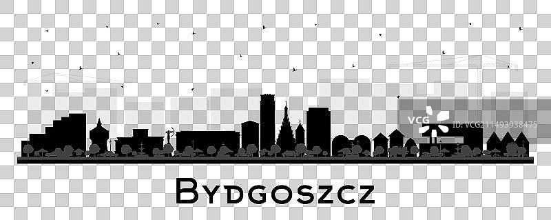 波兰比得哥什城市天际线剪影图片素材