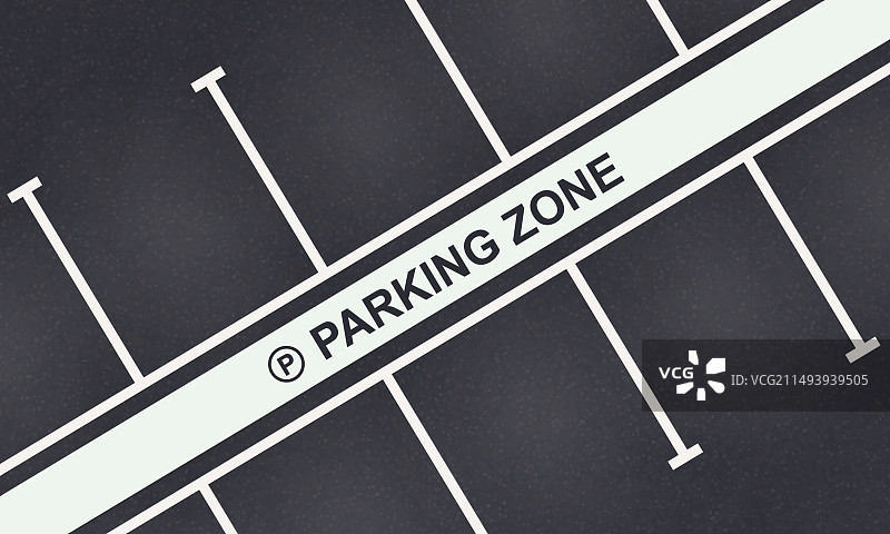 空旷城市中的沥青路面停车位图片素材