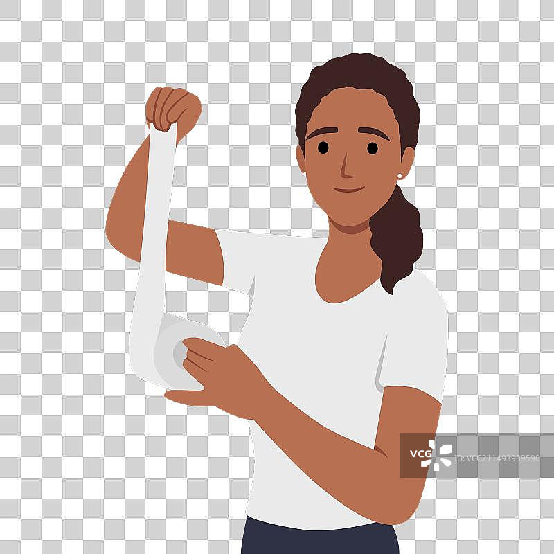 年轻快乐的女人拿着卷纸图片素材