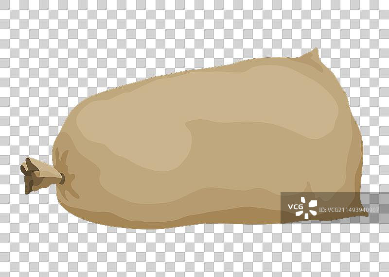 装有米、面或盐的粗麻布袋图片素材