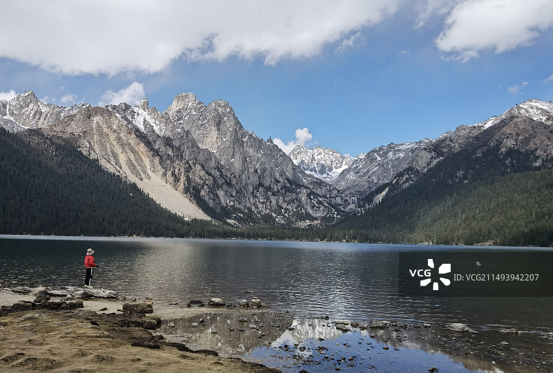 站在这里＿措普沟前图片素材