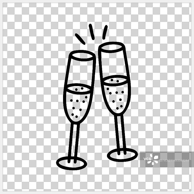 涂鸦玻璃吐司图标草图图片素材