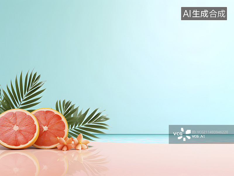 【AI数字艺术】夏日清凉背景图片素材