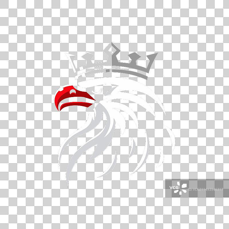 老鹰国王吉祥物标志图片素材