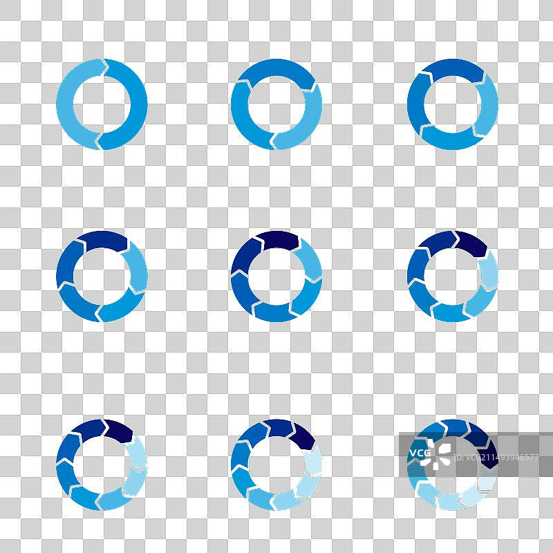 箭头饼图：财务分析数据图片素材