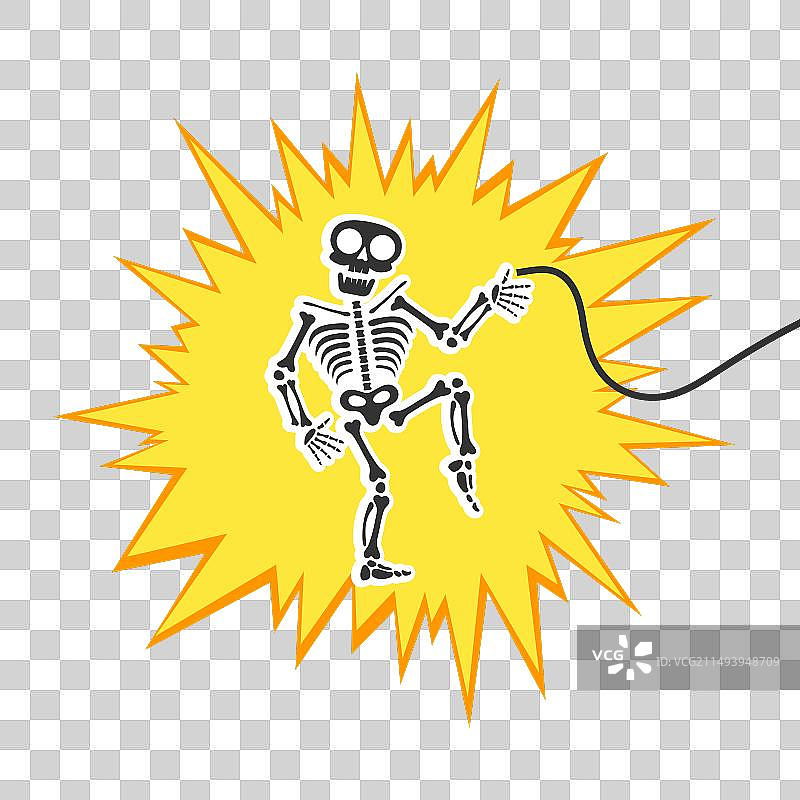 高压电击骨骼图片素材