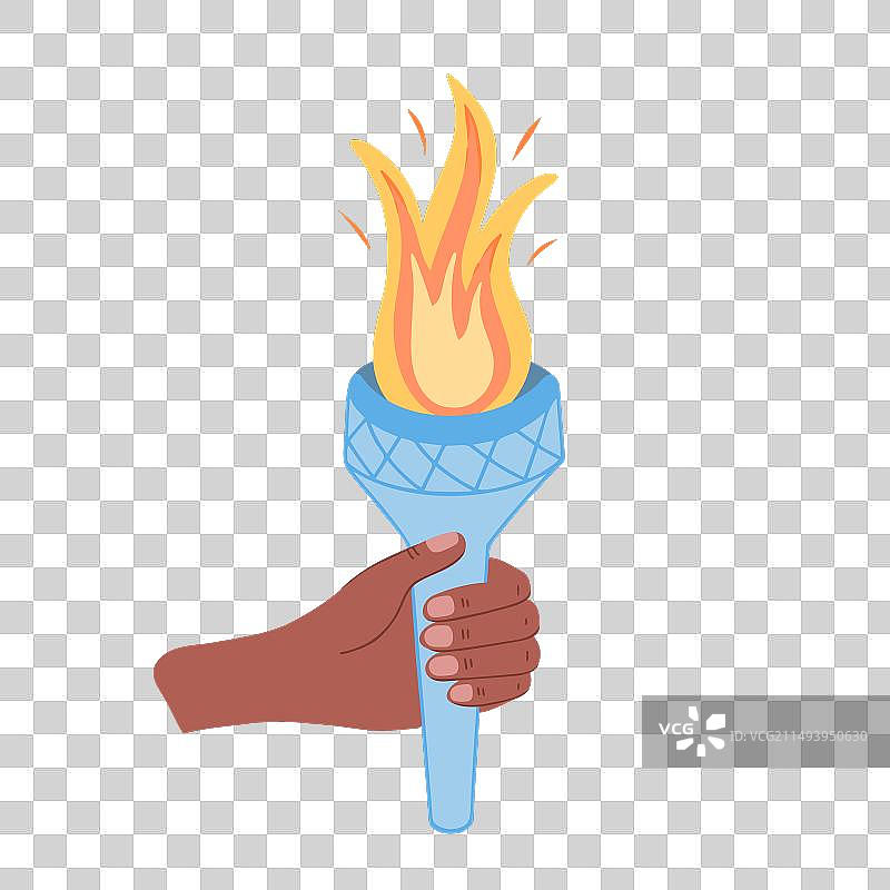 手持火炬图片素材