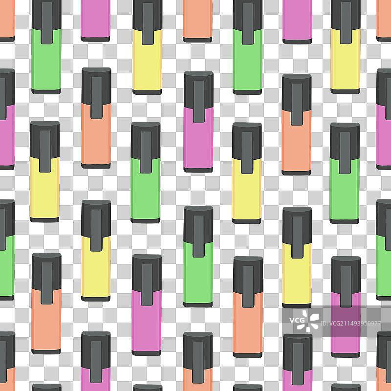 彩色马克笔无缝图案图片素材