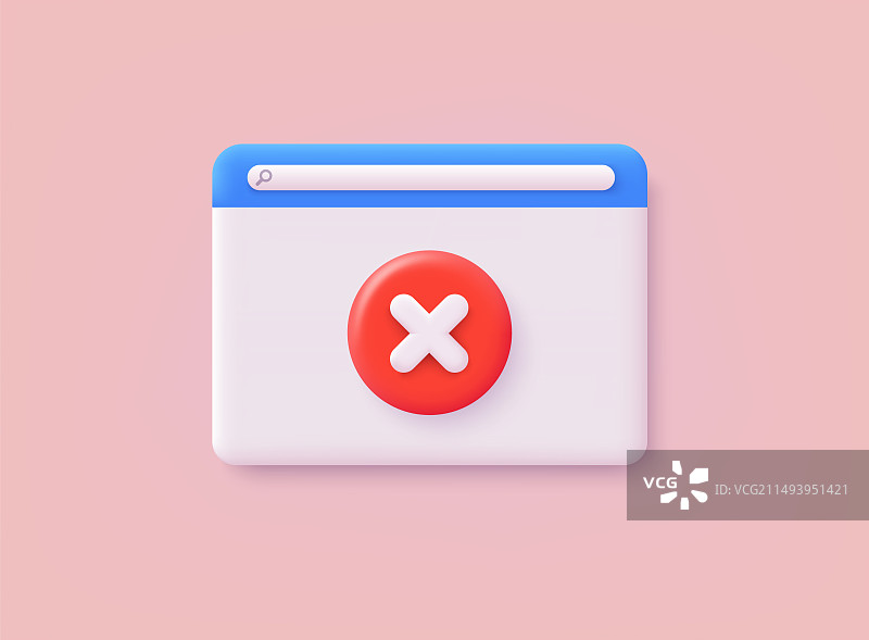具有红色叉号负面符号的网页图片素材
