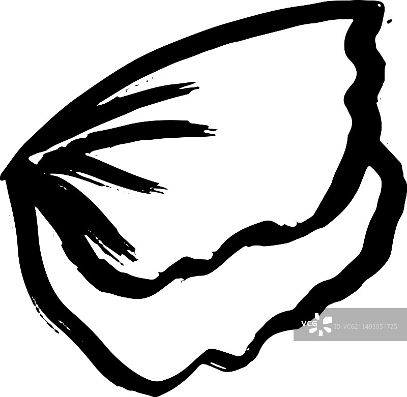 干燥笔刷打开贝壳复古图标图片素材