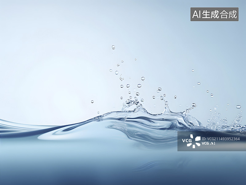 【AI数字艺术】纯净水广告背景图片素材