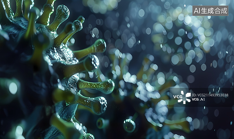 【AI数字艺术】生物学,医疗,实验,细胞,病毒图片素材