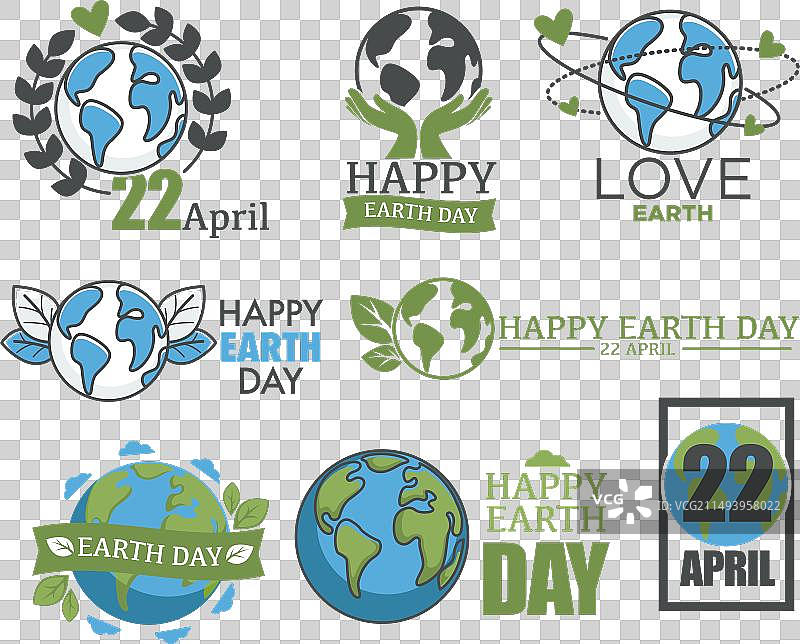 地球日Logo合集图片素材