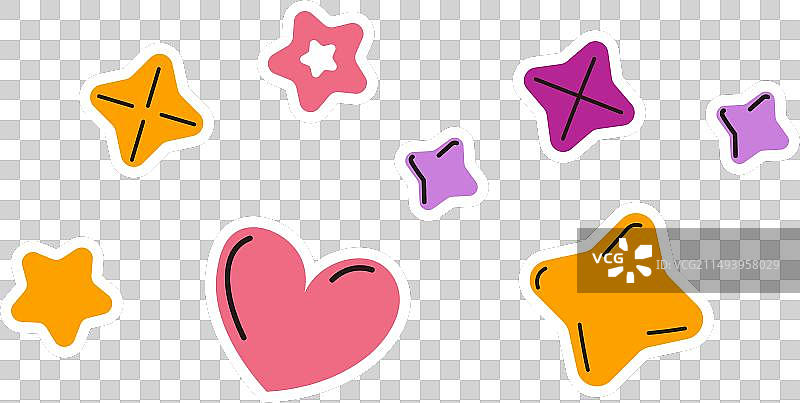 鲜艳的各种形状组合图片素材