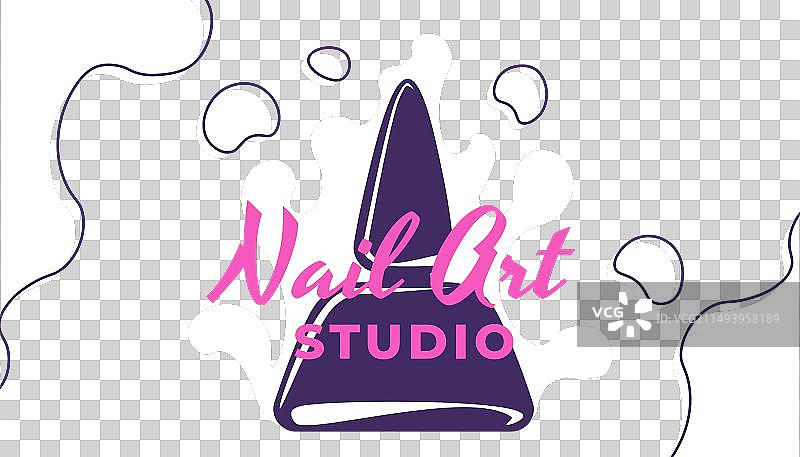 色彩鲜艳的美甲店广告图片素材