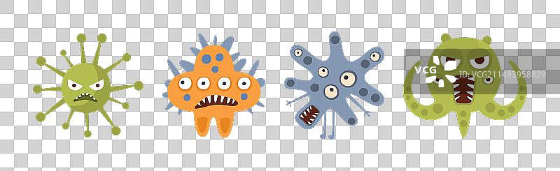 具有攻击性的外星微生物图片素材